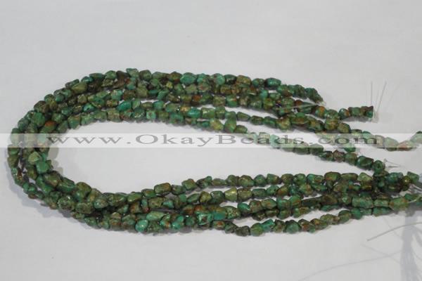 CNT242 15.5 inches 5*6mm - 6*10mm nuggets natural turquoise beads