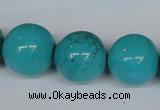 CNT25 16 inches 20mm round natural turquoise beads wholesale