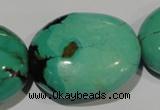 CNT270 15.5 inches 26*32mm - 30*40mm nuggets natural turquoise beads