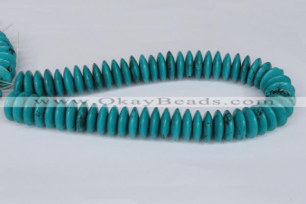 CNT28 16 inches 7*24mm rondelle natural turquoise beads wholesale