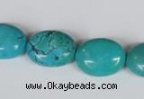 CNT35 16 inches 15*20mm oval natural turquoise beads wholesale