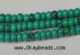 CNT362 15.5 inches 4*6mm rondelle turquoise beads wholesale