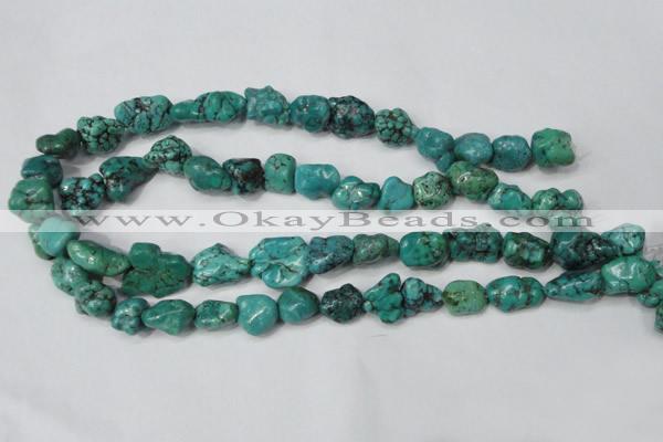 CNT381 15.5 inches 10*14mm - 12*16mm nuggets natural turquoise beads