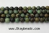 CNT413 15.5 inches 12mm round natural turquoise beads wholesale