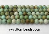 CNT418 15.5 inches 10mm round mongolian turquoise beads wholesale