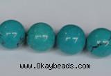 CNT45 16 inches 16mm round turquoise beads wholesale