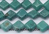 CNT550 15.5 inches 6mm diamond turquoise gemstone beads