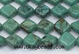 CNT552 15.5 inches 6mm diamond turquoise gemstone beads