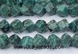 CNT553 15.5 inches 4mm cube turquoise gemstone beads