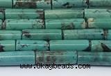 CNT569 15.5 inches 4*13mm tube turquoise gemstone beads