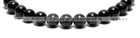 COB03 16 inches 10mm  round black obsidian gemstone beads wholesale