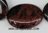 COB102 15.5 inches 30*40mm oval mahogany obsidian beads