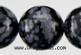 COB24 15 inches 10mm round snowflake obsidian gemstone beads wholesale