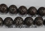 COB555 15.5 inches 14mm round red snowflake obsidian beads wholesale