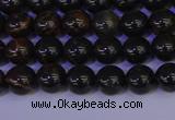 COB650 15.5 inches 4mm round gold black obsidian beads wholesale