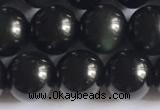 COB722 15.5 inches 8mm round black obsidian gemstone beads