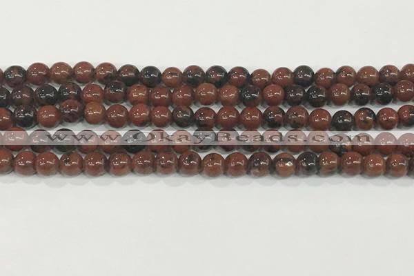 COB750 15.5 inches 4mm round mahogany obsidian beads wholesale