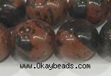 COB755 15.5 inches 14mm round mahogany obsidian beads wholesale