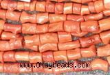 COBS01 15 inches 8*12 - 10*14mm irregular orange coral beads wholesale COBS01 15 inches 8*12 - 10*14mm irregular orange coral beads wholesale