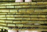 COBS11 15 inches 6*15mm tube golden coral beads wholesale COBS11 15 inches 6*15mm tube golden coral beads wholesale