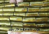 COBS14 15 inches 10*25mm tube golden coral beads wholesale COBS14 15 inches 10*25mm tube golden coral beads wholesale