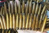 COBS15 Top drilled 10*50mm bullet golden coral beads wholesale COBS15 Top drilled 10*50mm bullet golden coral beads wholesale
