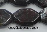 COJ07 15.5 inches 22*30mm octagonal blood jasper gemstone beads