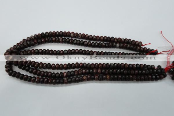 COJ10 15.5 inches 5*8mm rondelle blood jasper gemstone beads