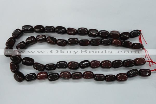 COJ14 15.5 inches 10*15mm nuggets blood jasper gemstone beads