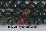 COJ311 15.5 inches 6mm faceted round Indian bloodstone beads