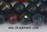 COJ313 15.5 inches 10mm faceted round Indian bloodstone beads