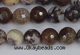 COJ362 15.5 inches 8mm faceted round outback jasper beads