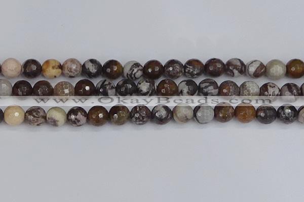 COJ364 15.5 inches 12mm faceted round outback jasper beads