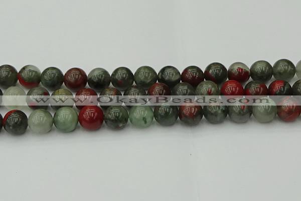 COJ455 15.5 inches 14mm round blood jasper beads wholesale