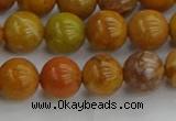 COJ602 15.5 inches 8mm round orpiment jasper beads wholesale