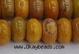 COJ614 15.5 inches 6*12mm rondelle orpiment jasper beads