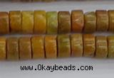 COJ620 15.5 inches 3*6mm heishi orpiment jasper beads