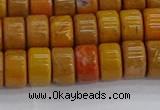 COJ621 15.5 inches 5*8mm heishi orpiment jasper beads