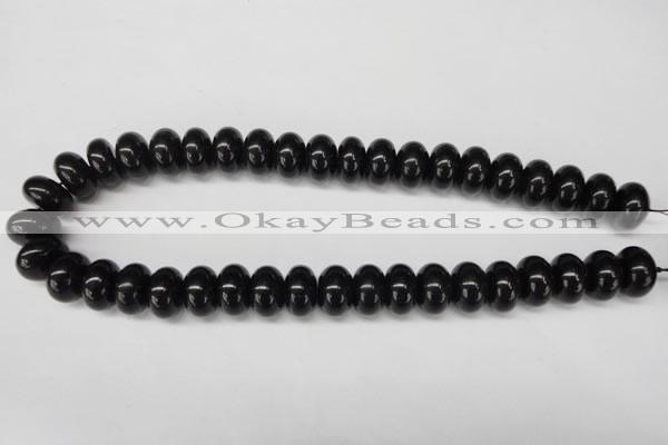 CON24 15.5 inches 10*16mm rondelle black onyx gemstone beads