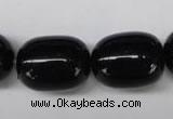 CON28 15.5 inches 15*20mm drum black onyx gemstone beads