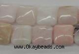 COP10 15.5 inches 14*14mm square natural pink opal beads wholesale