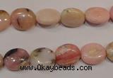 COP1022 15.5 inches 10*12mm oval natural pink opal gemstone beads