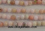 COP1060 15.5 inches 6mm round natural pink opal gemstone beads