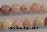 COP1063 15.5 inches 12mm round natural pink opal gemstone beads