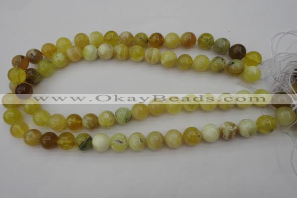 COP1204 15.5 inches 12mm round yellow opal gemstone beads