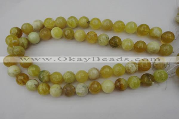 COP1205 15.5 inches 14mm round yellow opal gemstone beads