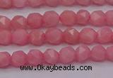 COP1221 15.5 inches 6mm faceted nuggets Chinese pink opal beads