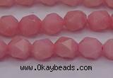 COP1222 15.5 inches 8mm faceted nuggets Chinese pink opal beads