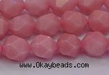 COP1223 15.5 inches 10mm faceted nuggets Chinese pink opal beads