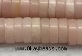 COP1234 15.5 inches 3*8mm heishi Chinese pink opal beads